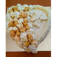 Syrová torta - srdce